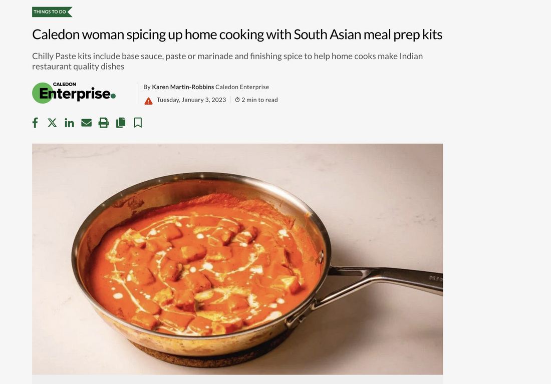 Caledon woman spicing up home cooking with South Asian meal prep kits